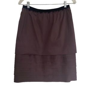 Red Valentino Brown Tiered Skirt